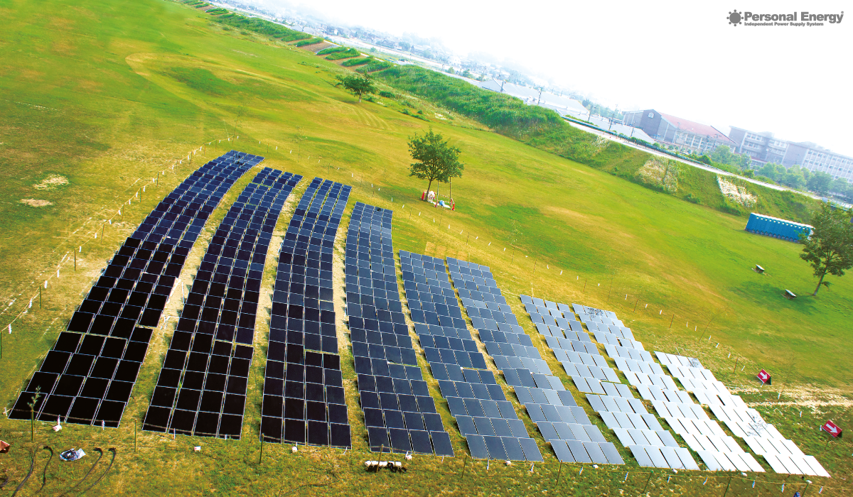 常用電源は太陽光